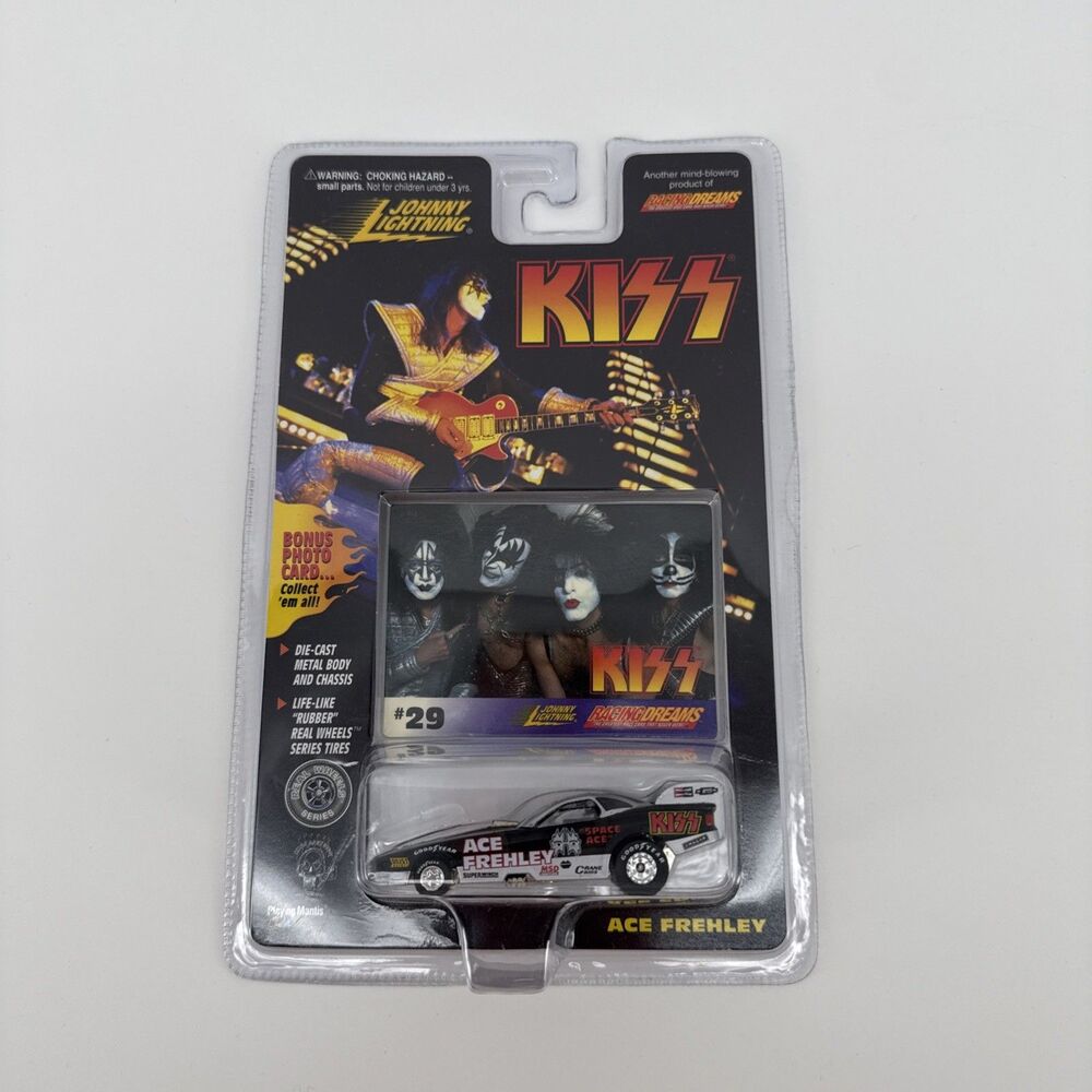 Vintage Johnny Lightning Ace Frehley Race Car w/card #29 NOS